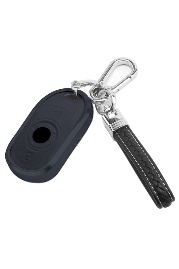 Compatible Key Fob Cover for Alloy Leather Car Key Fob Cover,Light Weight Key Fob Case Compatible with Buick 3 Buttons Enclave Lacrosse Verano Encore Regal Envision Cascada GL8 Keychain