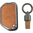 thumbnail image 1 of Compatible Key Fob Cover for Jeep Grand Cherokee Dodge Charger Challenger Durango Journey Dart Chrysler 300 Key Case Holder Protector Metal Keychain, 1 of 8