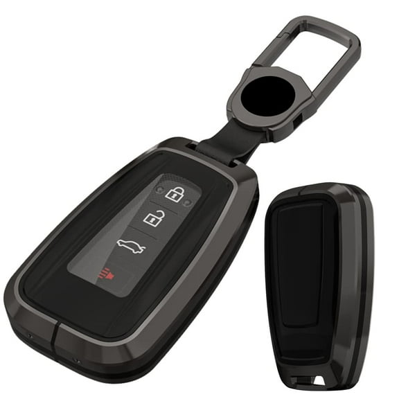 Compatible Key Fob Cover for Jeep Grand Cherokee Dodge Charger Challenger Durango Journey Dart Chrysler 300 Key Case Holder Protector Metal Keychain