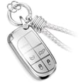 thumbnail image 1 of Compatible Key Fob Cover for Jeep Grand Cherokee Dodge Charger Challenger Durango Journey Dart Chrysler 300 Key Holder Protector Soft Case Keychain, 1 of 7