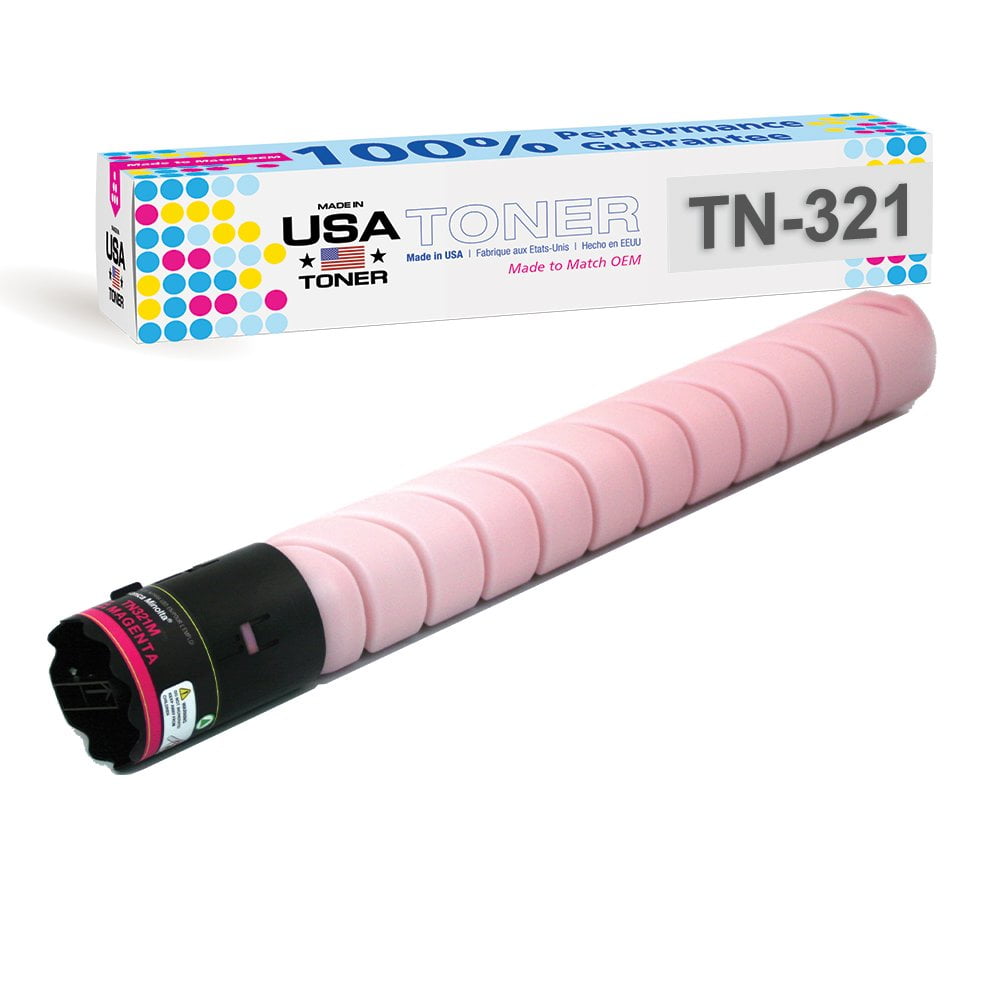 Made In USA Toner Cartridge For Konica Minolta BizHub C224/C284/C364 Series - Compatible With TN-321K Black
