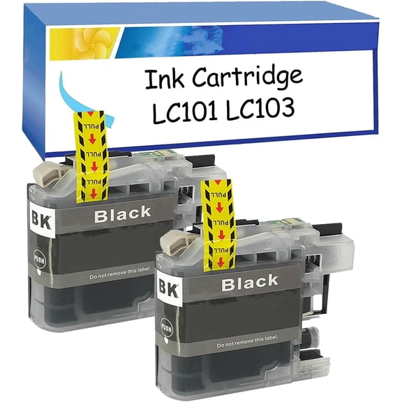 Compatible LC101 LC103 58ML Ink Cartridges Replacement for Brother DCP-J152W MFC-J245 MFC-J285DW MFC-J450DW MFC-J470DW MFC-J475DW MFC-J650DW MFC-J6520DW MFC-J6720DW Black*1