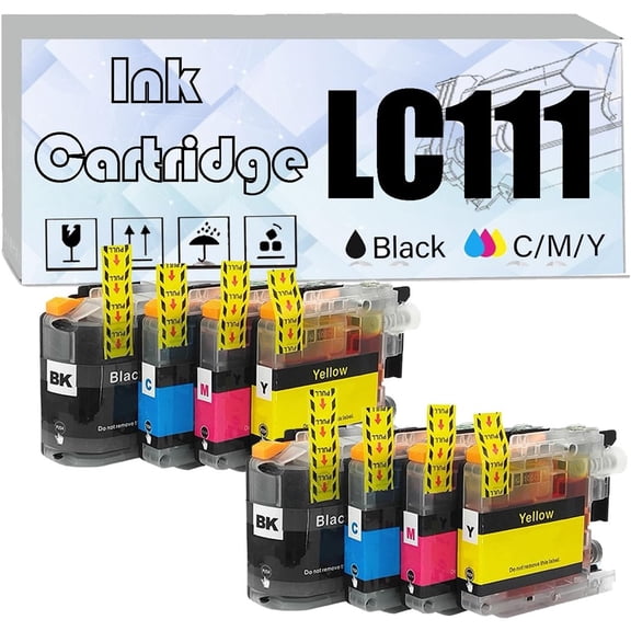Compatible LC111 Ink Cartridges, Work for Brother DCP-J552N DCP-J557N DCP-J752N DCP-J757N DCP-J952N-B DCP-J952N-W DCP-J957N-B DCP-J957N-W Printers