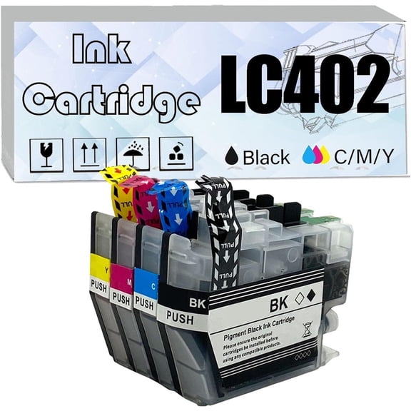 Compatible LC402 Ink Cartridges 1 | Work For Brother MFCJ5340DW MFCJ6740DW MFCJ6540DW MFCJ6940DW Printers, Reliability Longevity