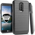 thumbnail image 1 of Compatible for LG Stylo 4 Case, LG Q Stylus Case, with [Tempered Glass Screen Protector] SOGA Hybrid Dual Layer Brushed Armor Protective Shockproof Phone Cover (Black), 1 of 4