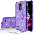 thumbnail image 1 of Compatible for LG Stylo 5 Case, LG Stylo 5 Plus Case, LG Q Stylus Case, SOGA Glitter Diamond Rhinestone TPU Phone Cover with Ring Stand and Lanyard Girls Women Cover (Purple), 1 of 5