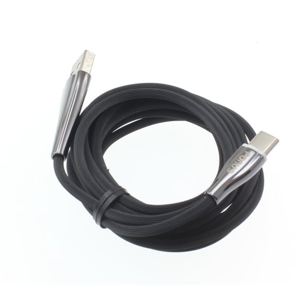 Compatible With LG V50 ThinQ 5G, V40 ThinQ, V35 ThinQ, G8 ThinQ, G7 ThinQ - 6ft Long Type-C USB Cable Charger Power Sync Cord USB-C Wire [Zinc Alloy] [Black] [Fast Charge] G9W