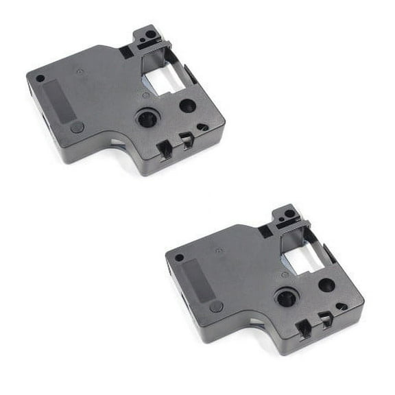 Compatible Label Tape Cartridge for Dymo 45013 - Black on White - 2-Pack