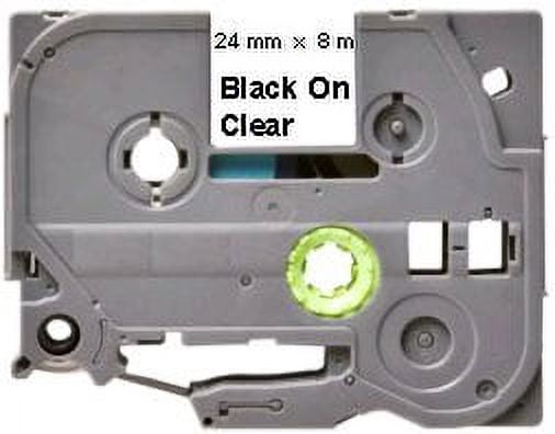 Compatible Label Tape Cartridge for TZe-151 - Black on Clear