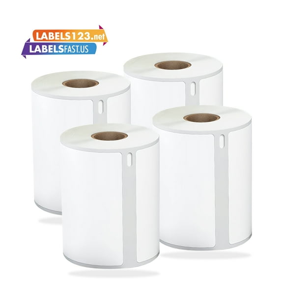 Compatible Labels for Dymo 1744907 | 4 Rolls | Size 4 x 6 | Strong Resistant | 220 Labels/Roll