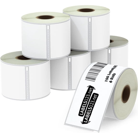 Compatible Labels for Dymo 99019 | 6 Rolls | Size 2.31” x 7.5” | Resistant Labels | 150 Labels/Roll