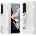 thumbnail image 1 of Compatible Leather Samsung Galaxy Z Fold 4 Case with Wristband & Hinge Protector,Heavy Duty Protective Screen Protector Case for Samsung Z Fold 4 Case with Strap,Galaxy Fold 4 Leather Case White, 1 of 14