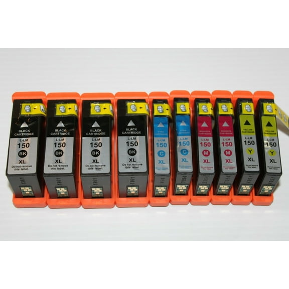 Compatible Lexmark 150XL 150 XL 14N1414 14N1615 14N1616 14N1618 Replacement Ink Cartridge for Lexmark S315 S415 S515 Pro715 Pro915 Printer -10 Pack