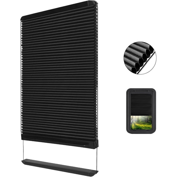Compatible with Lippert RV Door Window with Thin Shade Ready,12'' x 21'' RV Door Window Shade Blinds with Double Layer Cellular Shade to Protect RV Camper Interior Privacy&Block Sunlight