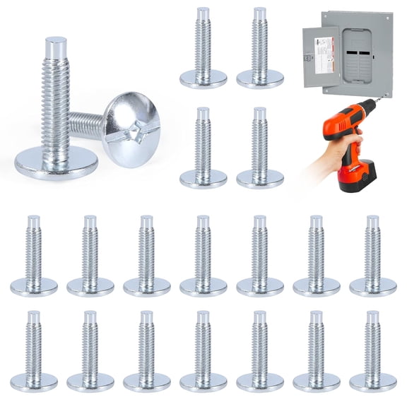 Compatible Load Center Cover Replacement Screws, 20PCS | Fits Square D S106 & Siemens ECTS2 Panels, QO/Homeline, Murray Load Centers Zinc-Coated Electrical Panel Screws,