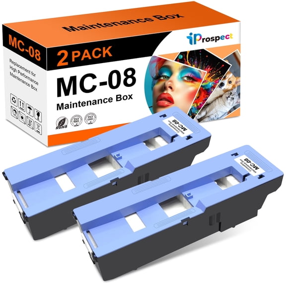 Compatible MC-08 Maintenance Cartridge Replacements for Canon iPF8000 iPF8300 iPF8300S iPF8400 iPF8400S iPF8400se iPF9000 iPF9400 iPF9400s Printers, 2 Pack