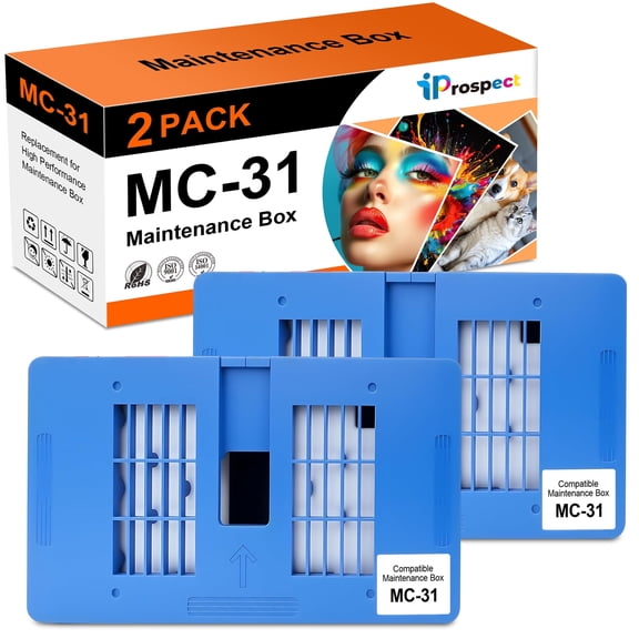 Compatible MC-31 Maintenance Cartridge Replacements for Canon Imageprograf TM-200 TM-205 TM-5200 TM-5205 TM-5300 TM-5305 TM-305 TM-300 TA-20 TA-30 Printers, 2 Pack