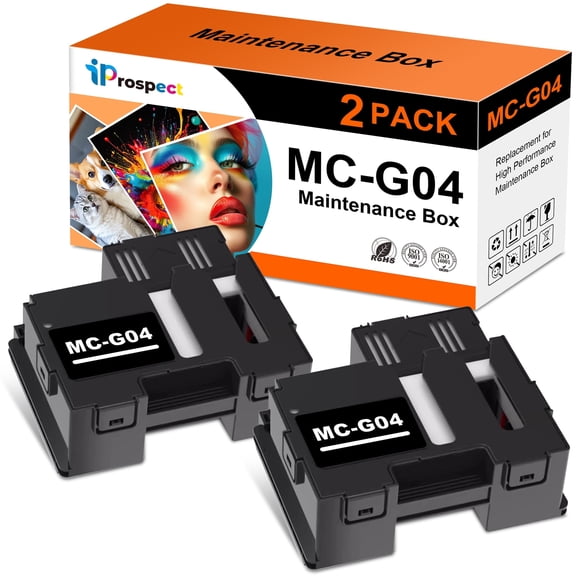 Compatible MC-G04 Maintenance Cartridge Box MCG04 Waste Ink Collection Tank Replacements for Canon G1330 G3370 G1430 G2470 G3470 G3471 G3472 G4470 Printers, 2 Pack