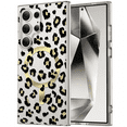thumbnail image 1 of Compatible with MaSafe Case For Galaxy S23 Ultra Luxury Sparkle Translucent Clear Leopard Print Heart Design Soft Silicone Phone Cover for Girls Women for Samsung Galaxy S23 Ultra 6.8 inch, Black, 1 of 7