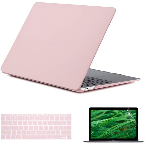 Compatible with MacBook 12 inch Case Model A1534 2015/2016/2017/2018/2019 Version Laptop Hard Shell Protective Case&Keyboard Cover Skin&Screen Protector,Rose Quartz
