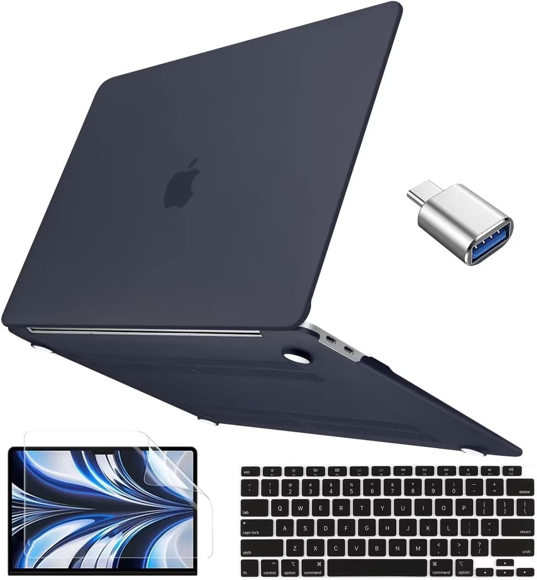 MacBook Air 11/11.6 Inch Case With Keyboard Cover & Screen Protector - Daisies Design For 2012-2015 Models