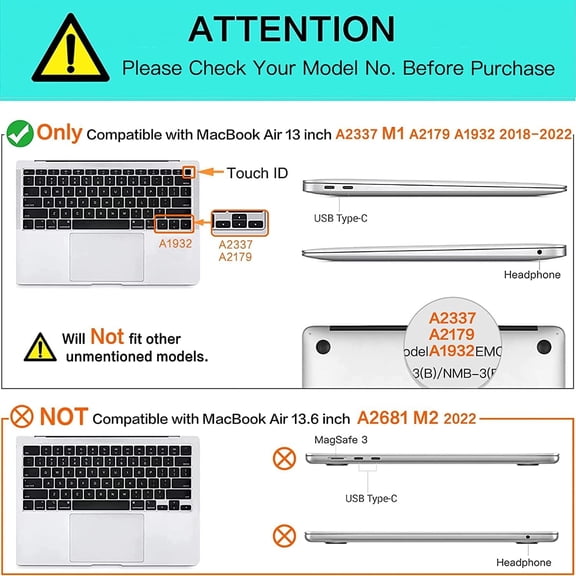 Compatible with MacBook Air 13-inch 2022 2021-2018 M1 A2337 A2179 A1932, no notch and keyboard cover checkerboard texture cream-colored leather hard shell case, suitable for Mac Air 13, beige