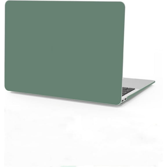 Compatible with MacBook Air 13 inch Case 2022 2021 2020 2019 2018 Release A2337 M1 A2179 A1932 Touch ID, Matte Plastic Hard Shell Case, Midnight Green