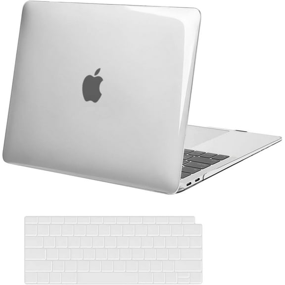 Compatible with MacBook Air 13 inch Case 2022 2021 2020 2019 2018 Release A2337 M1 A2179 A1932 Touch ID, Plastic Hard Shell Cover&Keyboard Cover for 13.3 Case, Transparent