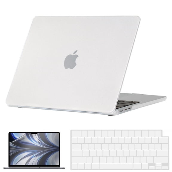 Compatible with MacBook Air 13 inch Case 2024 2023 2022 M3 A3113 M2 A2681, Anti-Fingerprints Case for MacBook Air 13.6” with Keyboard Cover&Screen Film