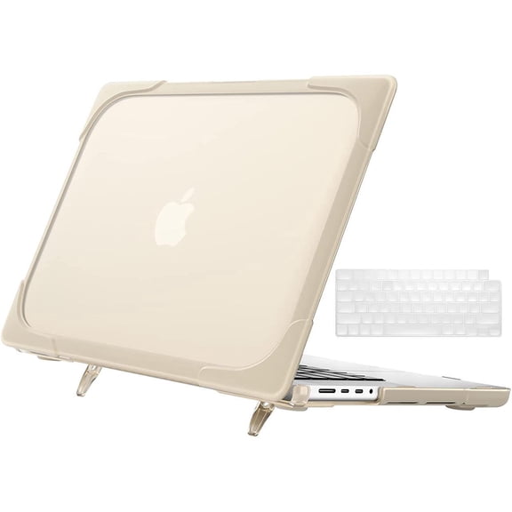 Compatible with MacBook Pro 16 inch Case 2021 2022 Release A2485 M1 Pro/M1 Max Touch ID, Heavy Duty Plastic Hard Shell Case with Fold Kickstand & Keyboard Cover Skin
