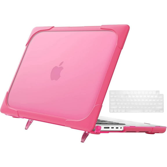 Compatible with MacBook Pro 16 inch Case 2021 2022 Release A2485 M1 Pro/M1 Max Touch ID, Heavy Duty Plastic Hard Shell Case with Fold Kickstand & Keyboard Cover Skin