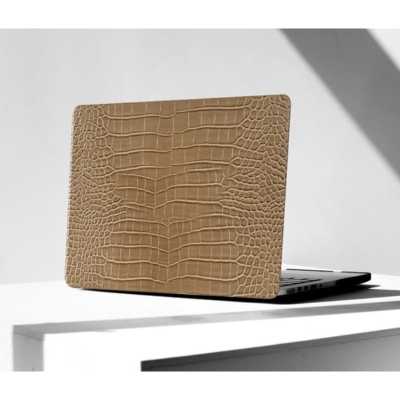 Compatible for MacBook Pro 16 inch Case 2026 M5, 2021-2025 M4 M3 M2 M1 Pro/Max Chip A3429 A3428 A3403 A3186 A2991 A2780 A2485, Crocodile Skin PU Leather Hardshell Case & Keyboard Cover, Brown