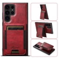 thumbnail image 1 of Compatible for Mag-Safe for Samsung Galaxy S22 Ultra Wallet Case, Detachable PU Leather Wallet Case with Flip Card Holder, Stand Protective Phone Cover for Men Women Support Magnetic Car Mount, Red, 1 of 1
