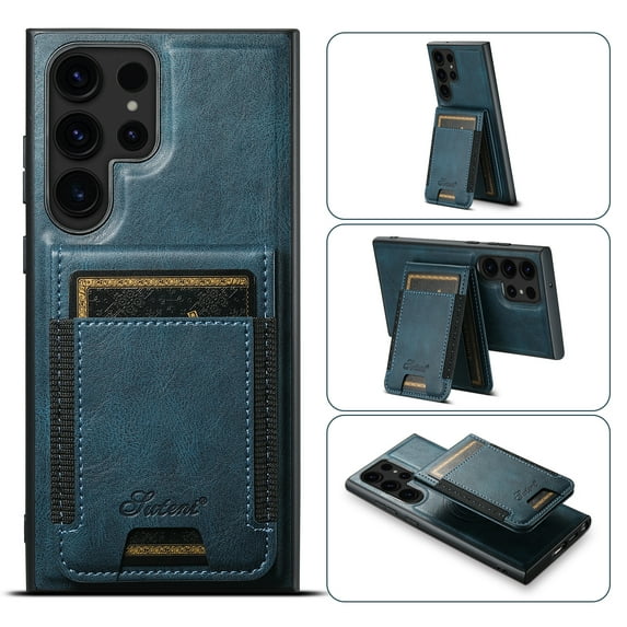Compatible for Mag-Safe for Samsung Galaxy S23 Ultra Wallet Case, Detachable PU Leather Wallet Case with Flip Card Holder, Stand Protective Phone Cover for Men Women Support Magnetic Car Mount, Blue