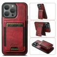 thumbnail image 1 of Compatible for Mag-Safe for iPhone 12 Pro / iPhone 12 6.1" Wallet Case, Magnetic Detachable PU Leather Wallet Case with Flip Card Holder, Stand Protective Phone Cover for Men Women, Red, 1 of 1