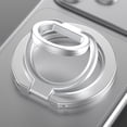 thumbnail image 1 of Compatible with MagSafe 360° Rotation Magnetic Cell Phone Grip, Dual-Side Magnetic Ring Holder Kickstand for iPhone 17 16 15 14 13 12 11 Series, for Samsung Galaxy S25 S24 S23 Series, Silver, 1 of 9