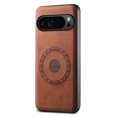 thumbnail image 1 of Compatible with MagSafe for Google Pixel 9 / 9 Pro Case, Slim Classic PU Leather Protective Shockproof Magnetic Back Design Vintage Anti-Scratch Phone Cover for Google Pixel 9 / 9 Pro Case, Brown, 1 of 4