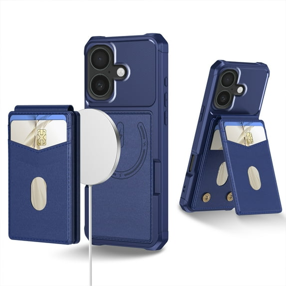 Compatible with MagSafe Magnetic 2 in 1 Detachable For iPhone XS Max Wallet Case with Card Holder,for Women Men,PU Leather RFID Blocking Flip Kickstand Credit Slots Phone Case, Darkblue