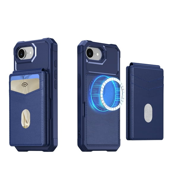 Compatible with MagSafe iPhone 13 1415 16 Pro Max Plus Case Wallet with AirTag Holder,2 in 1 PU Leather Magnetic Detachable RFID Blocking Credit Card Holder Flip Cover Kickstand for Men Women