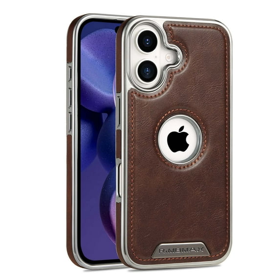 Compatible with MagSafe for iPhone 14 Pro Case Leather, Classic Elegant PU Slim Fit Rugged Non-Slip Grip Camera Lens Raised Drop Protection Magnetic Cover Phone Case for iPhone 14 Pro,Coffee