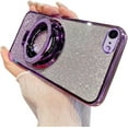 thumbnail image 1 of Compatible with MagSafe iPhone SE 2020 Case Magnetic Cute Glitter Sparkly Phone Case with Stand Luxury Plating Gradient Durable Shockproof TPU Case for iPhone 8/7 /SE 2020 Bling Purple DS, 1 of 9
