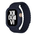 thumbnail image 1 of Compatible for Magnetic Silicone Apple Watch Band Series 9/8/7 41mm with Bumper Case, Waterproof Sport Strap Men Women Lightweight for iWatch Series 10 9 8 7 6 SE 5 4 3 2 1 Ultra, Darkblue, 1 of 7