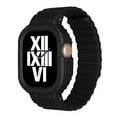 thumbnail image 1 of Compatible for Magnetic Silicone Apple Watch Band Series 9/8/7 45mm with Bumper Case, Waterproof Sport Strap Men Women Lightweight for iWatch Series 10 9 8 7 6 SE 5 4 3 2 1 Ultra, Black, 1 of 7