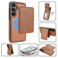 thumbnail image 1 of Compatible Magsafe 2 in 1 Detachable Samsung Galaxy S25 S24 S23 S22 S21 S20 A6 A15 A55 etc Wallet Case with Card Holder Women Men,Magnetic PU Leather RFID Blocking Flip Kickstand Credit Slots, 1 of 10
