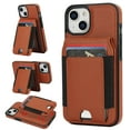 thumbnail image 1 of Compatible WIth Magsafe 2 in 1 Detachable iPhone 14 Plus Shockproof Rugged Wallet Phone Case with Card Holder,Magnetic PU Leather RFID Blocking Flip Kickstand Credit Slots,Brown, 1 of 8