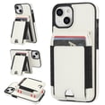 thumbnail image 1 of Compatible WIth Magsafe 2 in 1 Detachable iPhone 14 Plus Shockproof Rugged Wallet Phone Case with Card Holder,Magnetic PU Leather RFID Blocking Flip Kickstand Credit Slots,White, 1 of 8