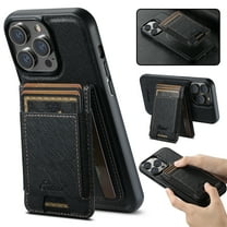 Compatible Magsafe 2 in 1 Detachable iPhone 16 Pro Wallet Case with Card Holder Women Men,Magnetic PU Leather RFID Blocking Flip Kickstand Credit Slots For iPhone 16 Pro,Black