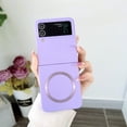 thumbnail image 1 of Compatible with Magsafe Case for Samsung Galaxy Z Flip 3 Case, Luxury Matte Skin Magnetic Bumper Shockproof Protective Anti-Scratch Hard Cover Phone Case for Samsung Galaxy Z Flip 3 5G, Purple, 1 of 7