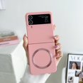 thumbnail image 1 of Compatible with Magsafe Case for Samsung Galaxy Z Flip 4 Case, Luxury Matte Skin Magnetic Bumper Shockproof Protective Anti-Scratch Hard Cover Phone Case for Samsung Galaxy Z Flip 4 5G, Pink, 1 of 7