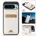 thumbnail image 1 of Compatible with Magsafe for Google Pixel 7 Pro Wallet Case Magnetic Card Holder, RFID Blocking 2 in 1 Detachable Kickstand Premium PU Leather Shockproof Back Phone Case for Women Men,White, 1 of 9
